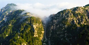 云雾缭绕的壮丽山景