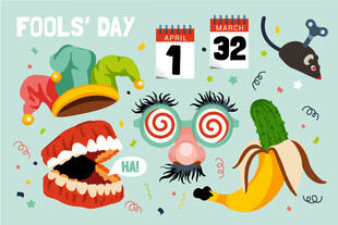 愚人节插画