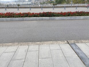 城市道路与人行道拍摄