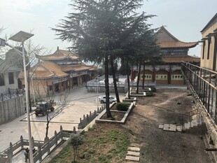 古雅寺庙庭院景观