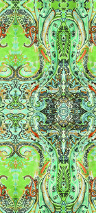 抽象几何绿色花纹图案