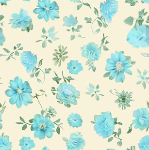 淡蓝色花卉图案背景