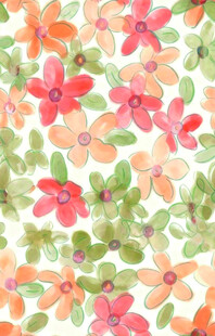 水彩花卉图案背景