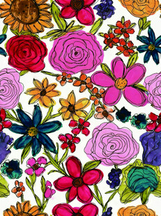 多彩花卉图案缤纷绚丽世界
