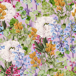 缤纷花卉水彩图案