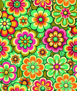 多彩花卉图案背景