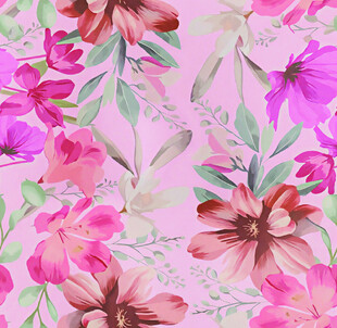 粉色花卉水彩图案背景