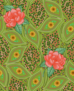 花卉几何图案背景纹理