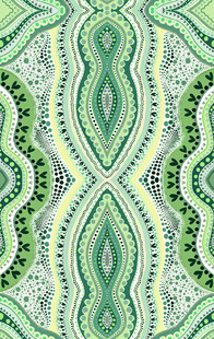 清新几何绿植纹理图案