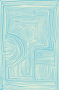 蓝白色抽象线条几何图案