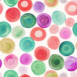 多彩水彩圆圈图案背景
