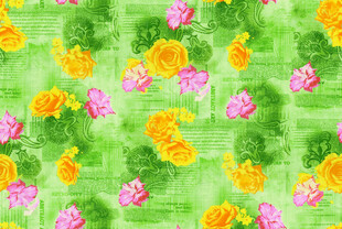 报纸字母手绘花