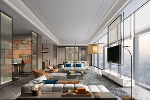 现代简约风豪华客厅空间