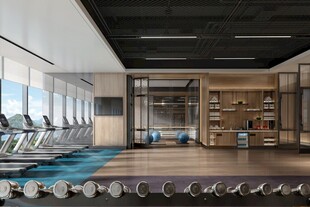 现代时尚健身房内部空间