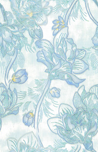 蓝白花卉图案纹理背景