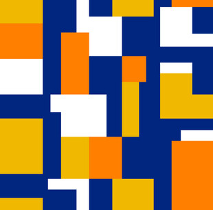 几何色块拼接抽象图案