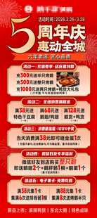 周年庆促销活动优惠海报