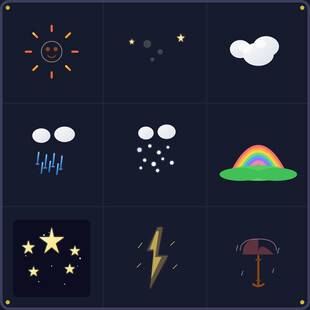 天气与自然元素图标集