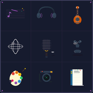 科技与创意工具图标集