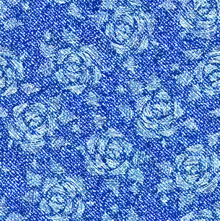 蓝色玫瑰花纹图案背景