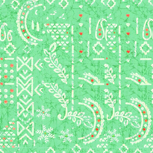 绿色几何图案民族风背景
