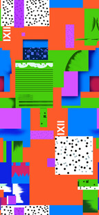 多彩拼接几何图案背景