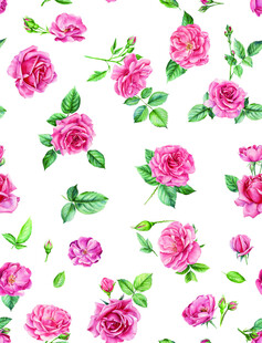 粉色花卉图案无缝背景