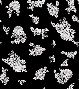 黑白花卉图案纹理设计