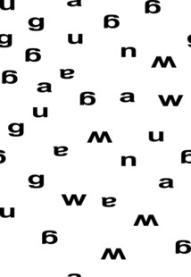 黑白字母随机排列图案