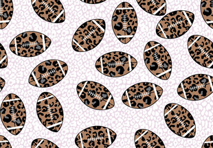 豹纹橄榄球图案背景