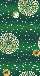 绿色背景烟花图案纹理