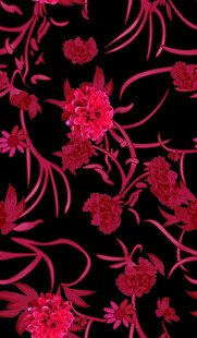 黑色底粉色花卉图案背景