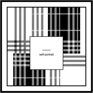 黑白格纹简约装饰图案