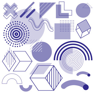 几何抽象图案设计元素