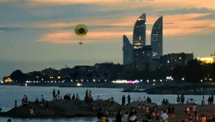 厦门城市风光夕阳落日地标建筑海