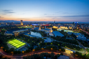 北京奥林匹克公园奥体中心城市夜