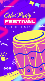 色彩缤纷的音乐节鼓饰