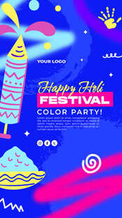 彩色音乐节派对插画