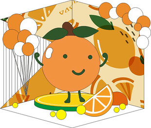 可爱橙子主题派对装饰