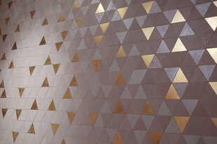 几何三角图案金属质感墙纸