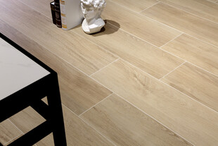 浅色木地板与简约摆件