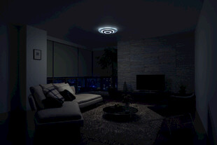 昏暗客厅内的静谧家居场景