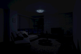 昏暗房间内的静谧家居场景