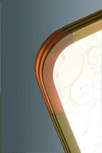 金属边框玻璃制品特写