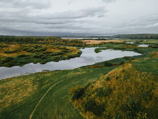 广袤原野上的蜿蜒河流