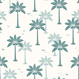 清新简约棕榈树图案背景