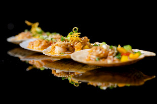 美味扇贝美食摆盘展示