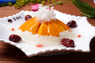 南瓜糯米糍摆盘精致诱人