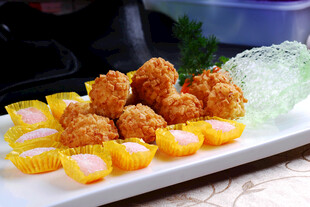 香酥虾球猪皮