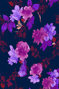 紫色花卉图案背景设计